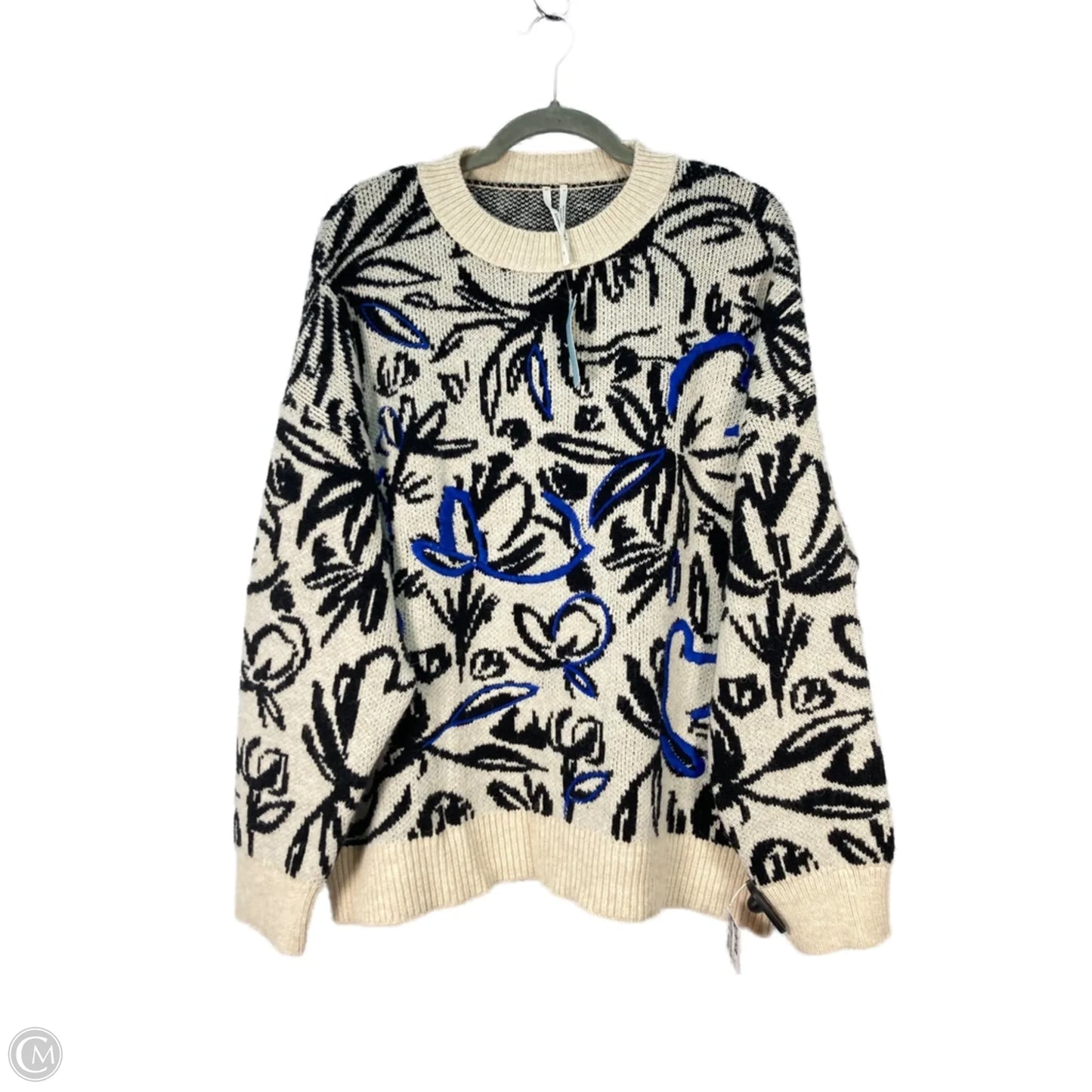 Sweater By Anthropologie In Cream, Size: 1x