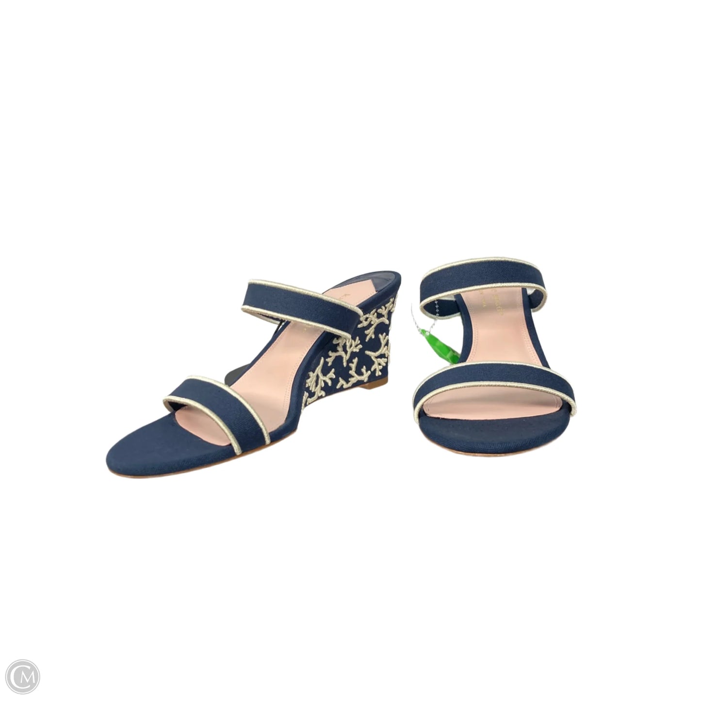 Sandals Designer By Kate Spade In Navy, Size: 9.5