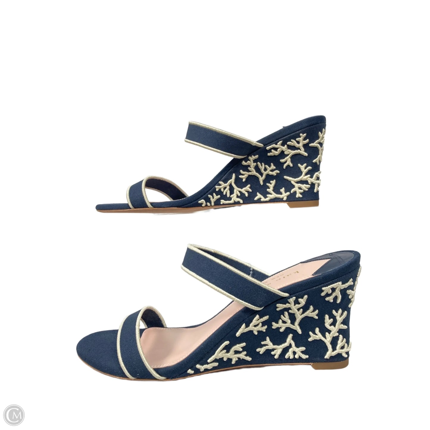 Sandals Designer By Kate Spade In Navy, Size: 9.5