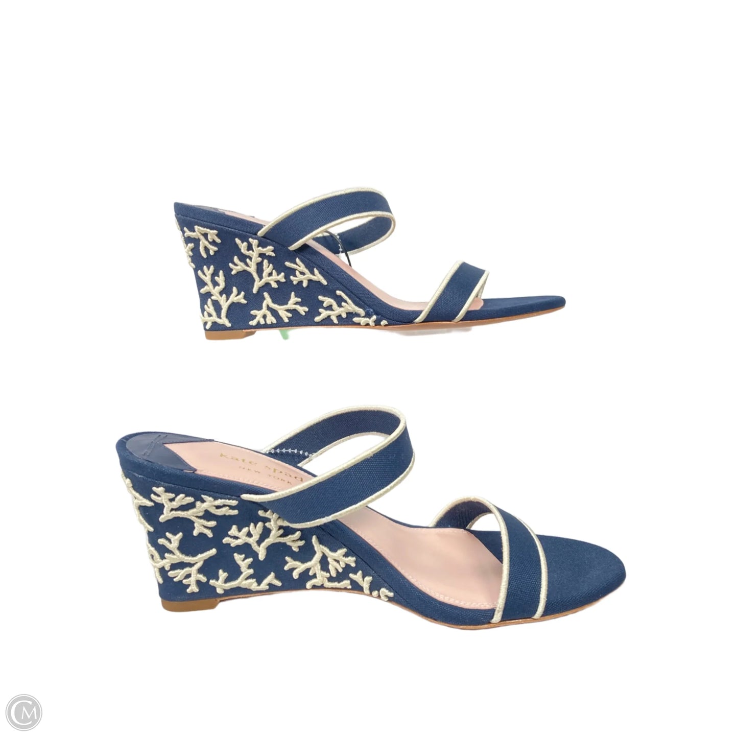 Sandals Designer By Kate Spade In Navy, Size: 9.5