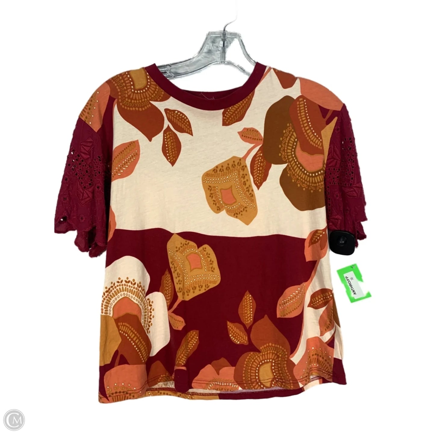 Top Short Sleeve By Tiny In Maroon, Size: Xs