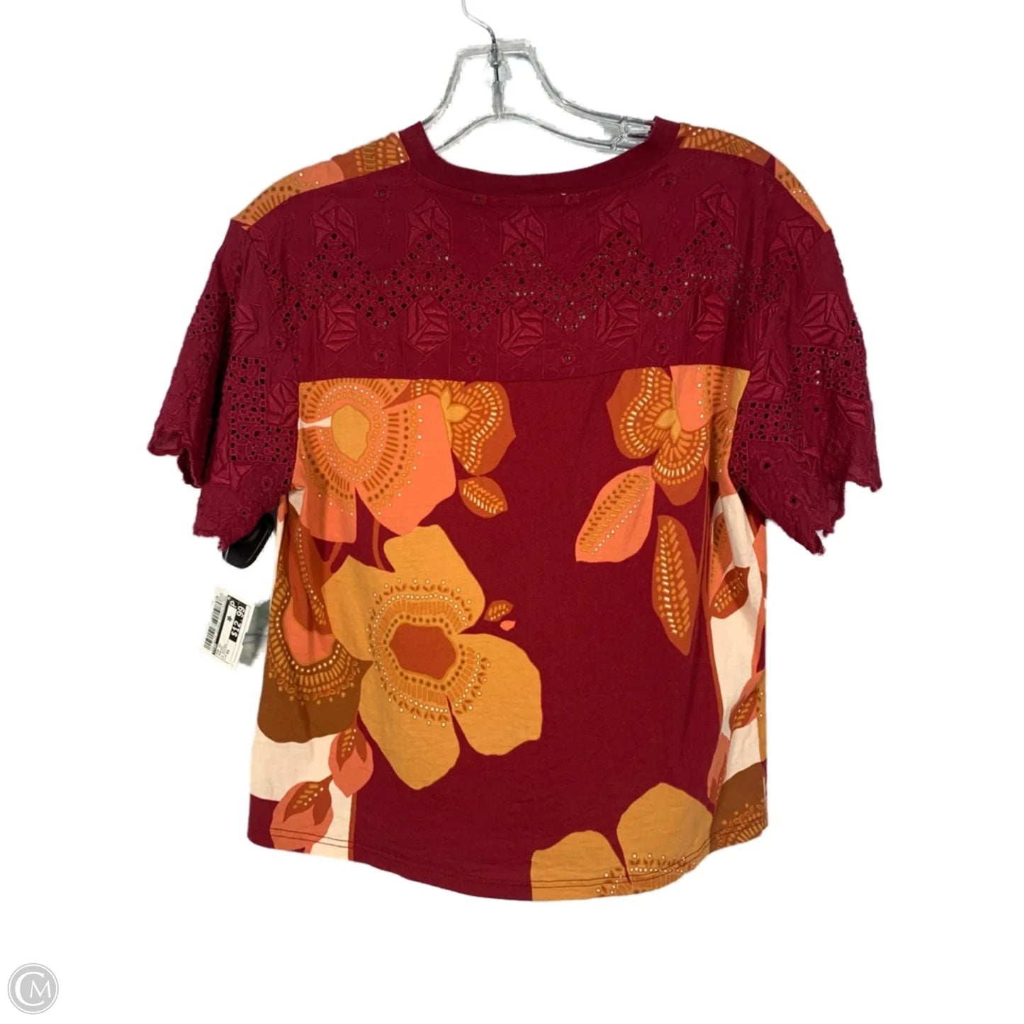 Top Short Sleeve By Tiny In Maroon, Size: Xs
