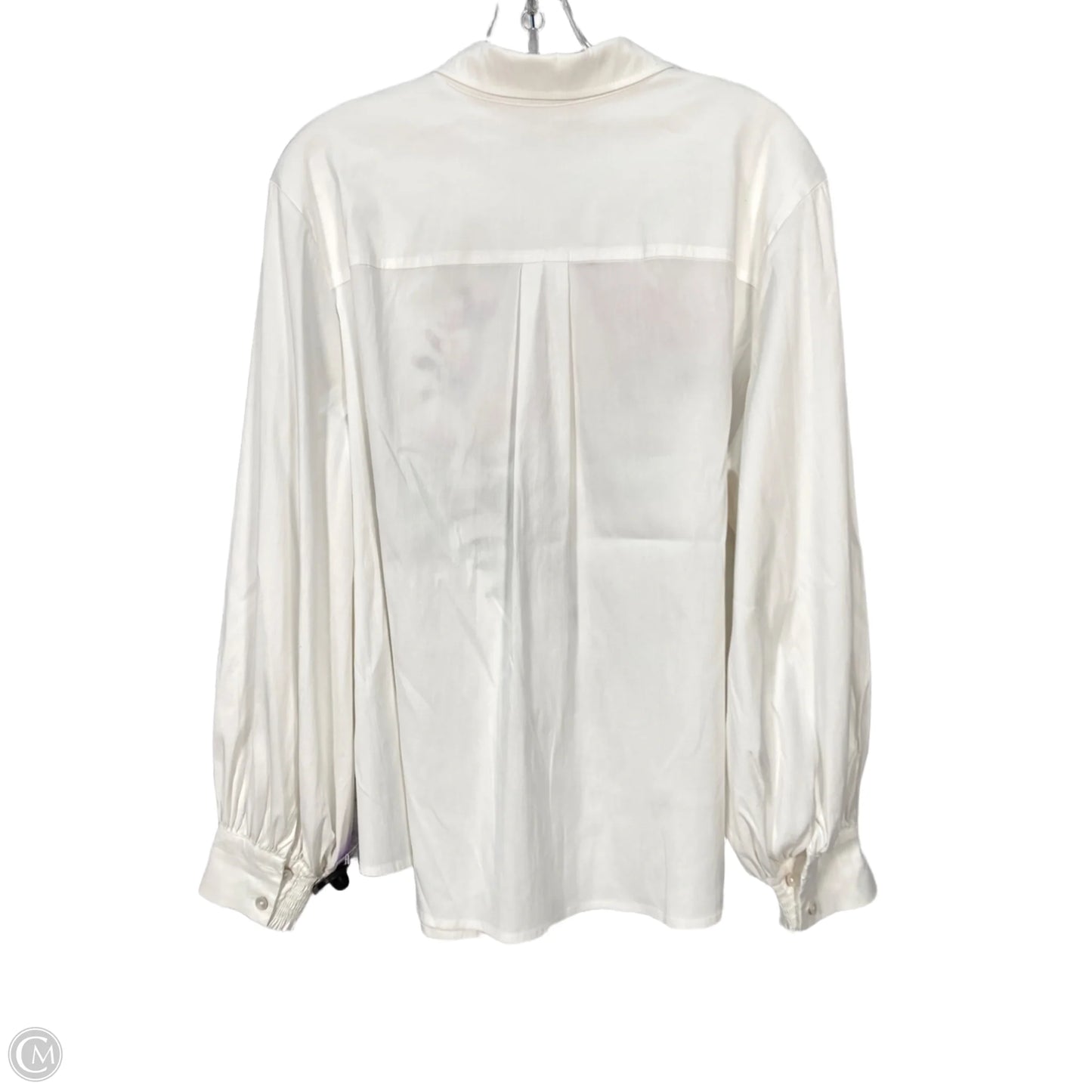 Top Long Sleeve By Chicos In White, Size: Xl