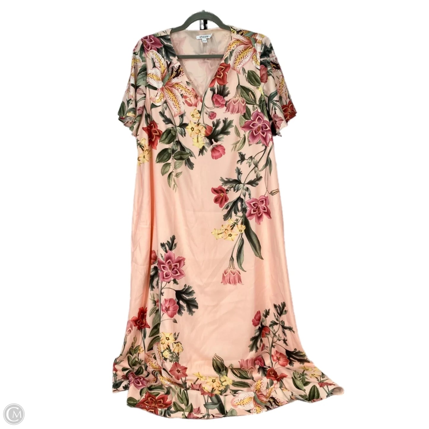 Dress Casual Maxi By Chicos In Pink, Size: L