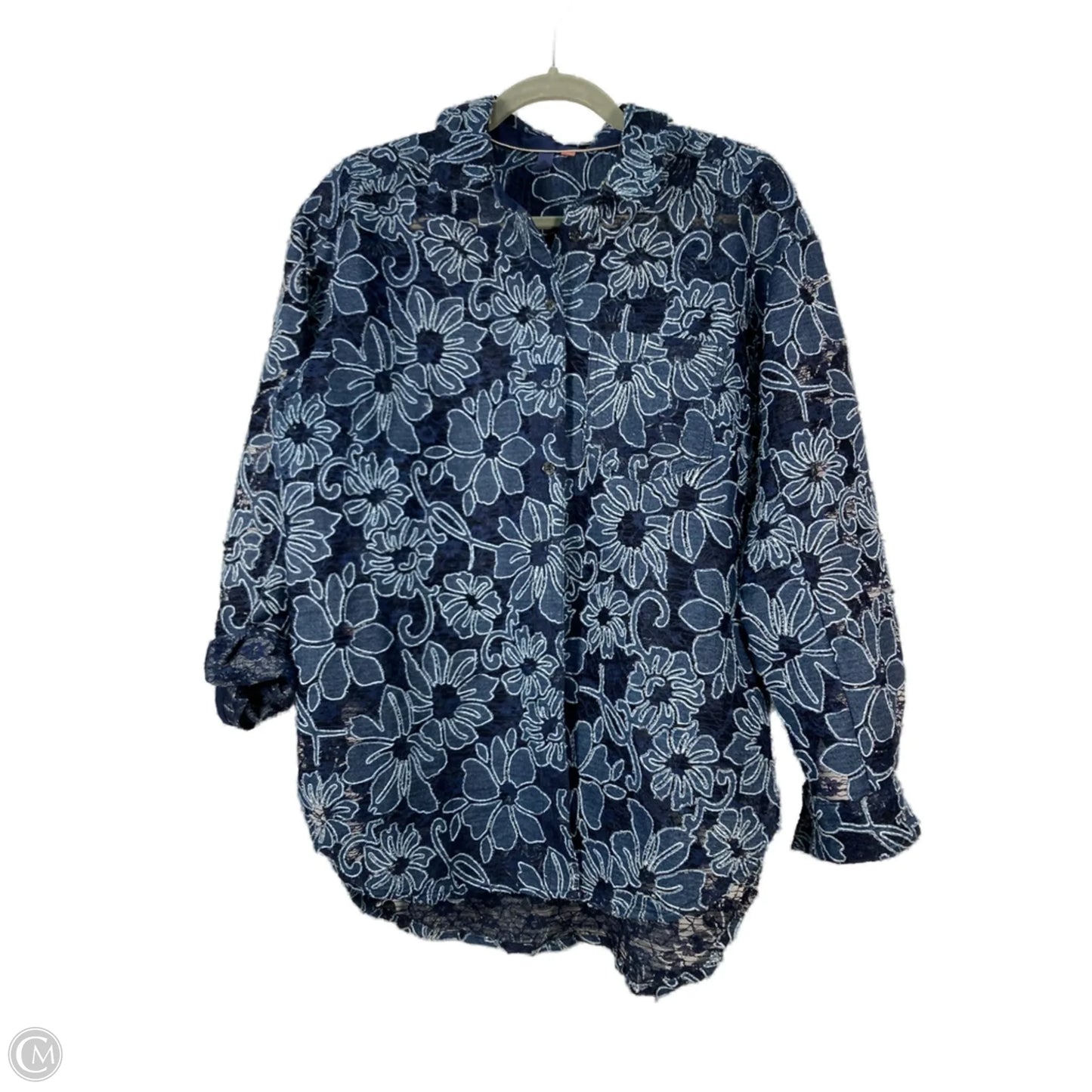 Tunic Long Sleeve By Pilcro In Blue, Size: Xs
