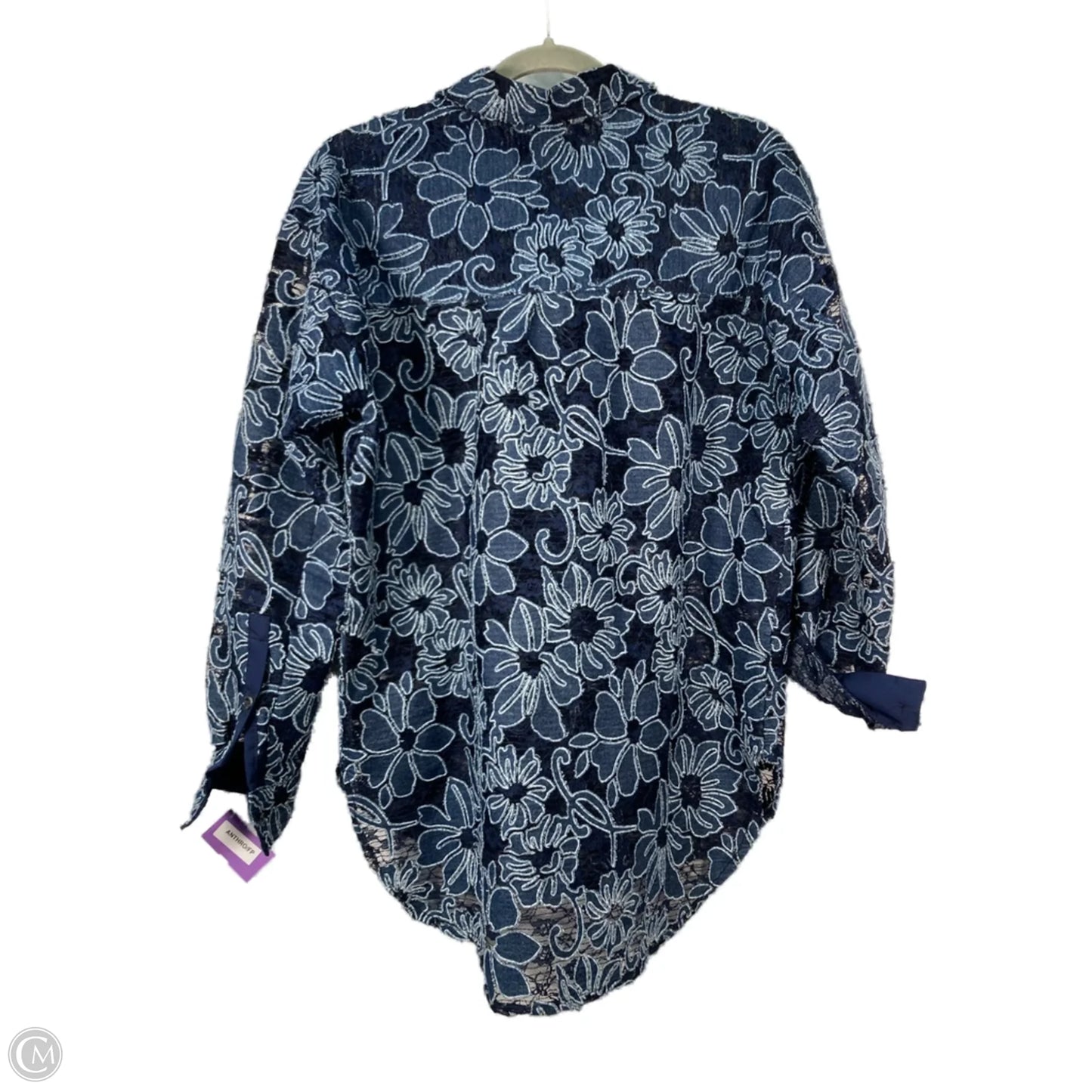 Tunic Long Sleeve By Pilcro In Blue, Size: Xs