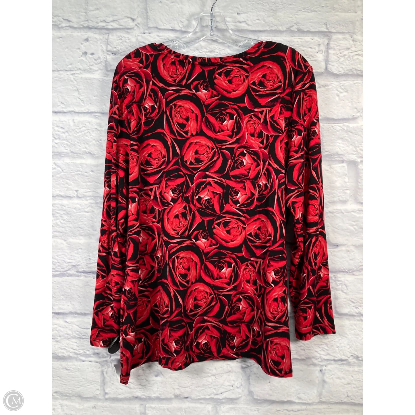 Top Long Sleeve By Chicos In Blue & Red, Size: Xl