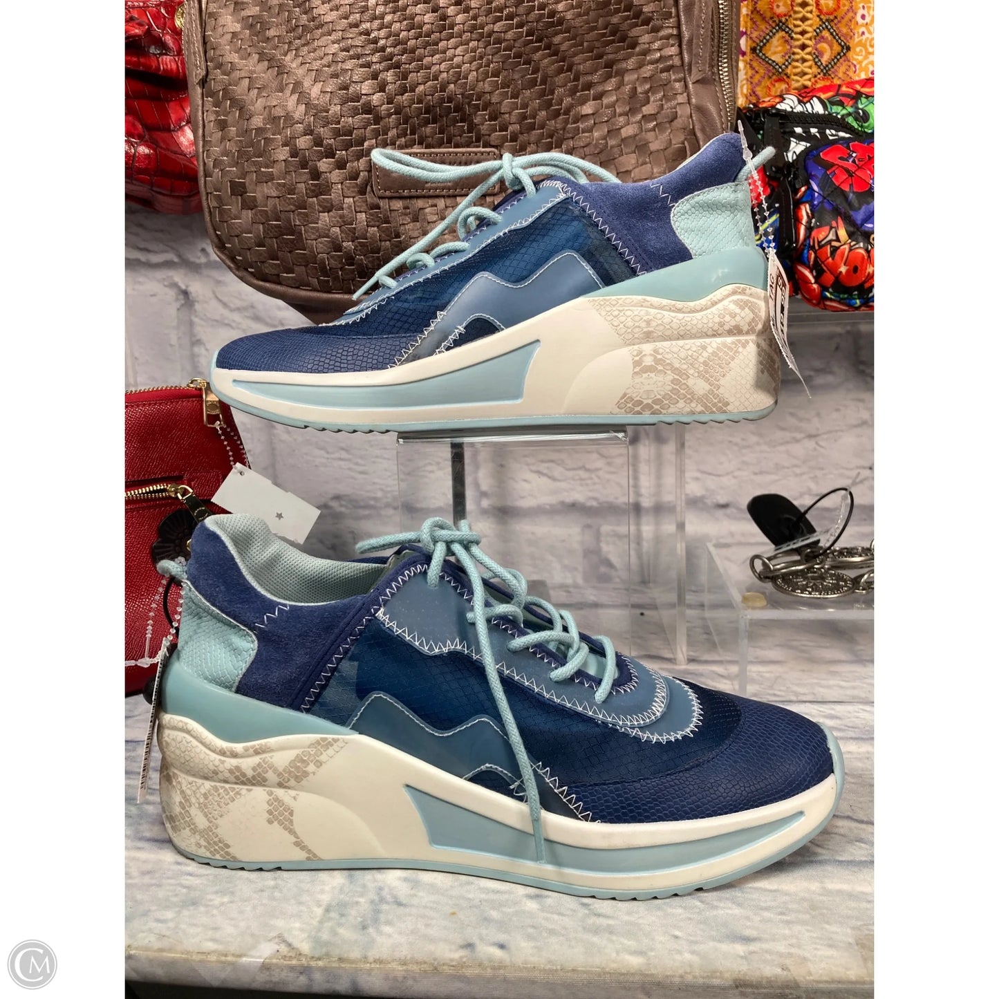 Shoes Sneakers By Gianni Bini In Blue, Size: 9