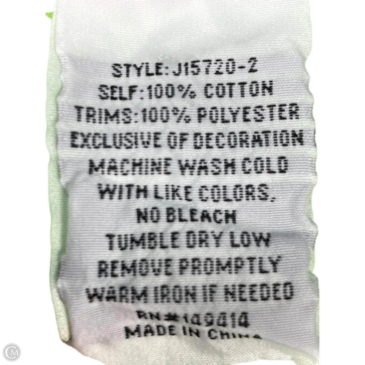 Top Short Sleeve By Johnny Was In Grey, Size: L