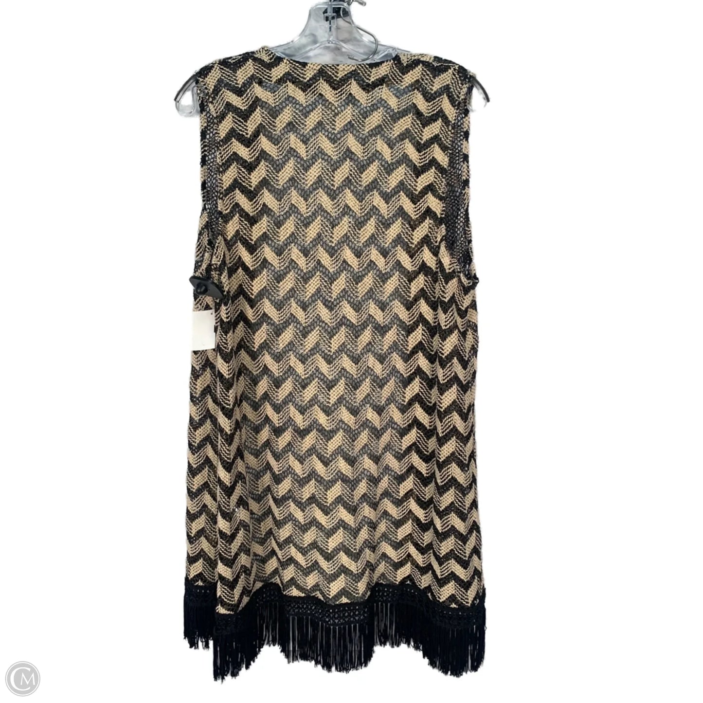 Vest Other By Chicos In Black & Cream, Size: L