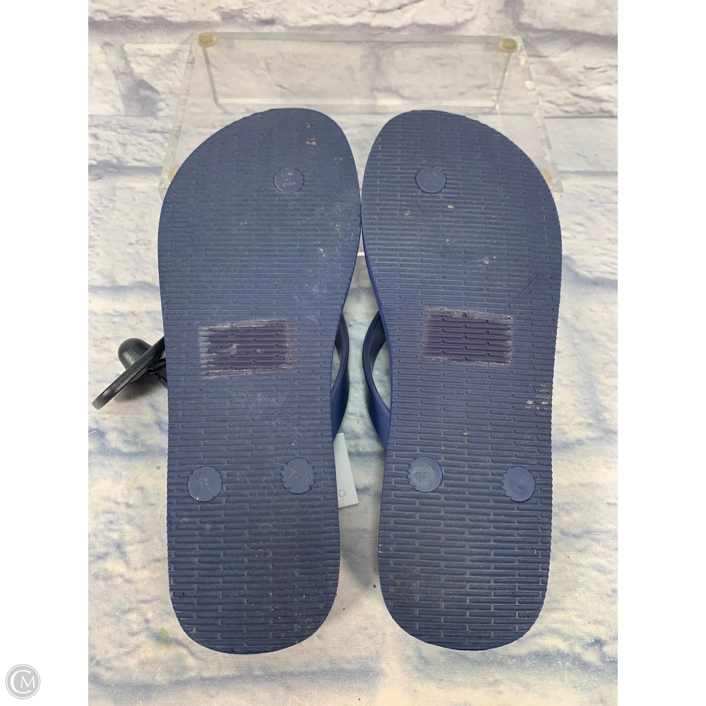 Sandals Flip Flops By Johnny Was In Blue, Size: 7