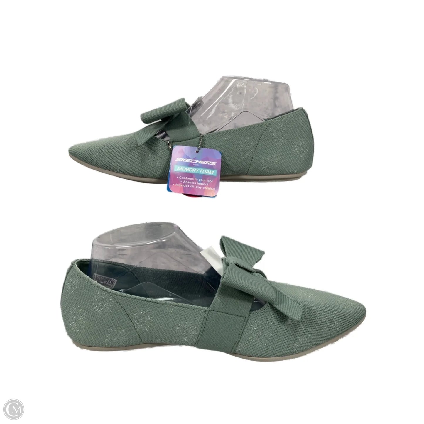 Shoes Flats By Skechers In Green, Size: 8.5