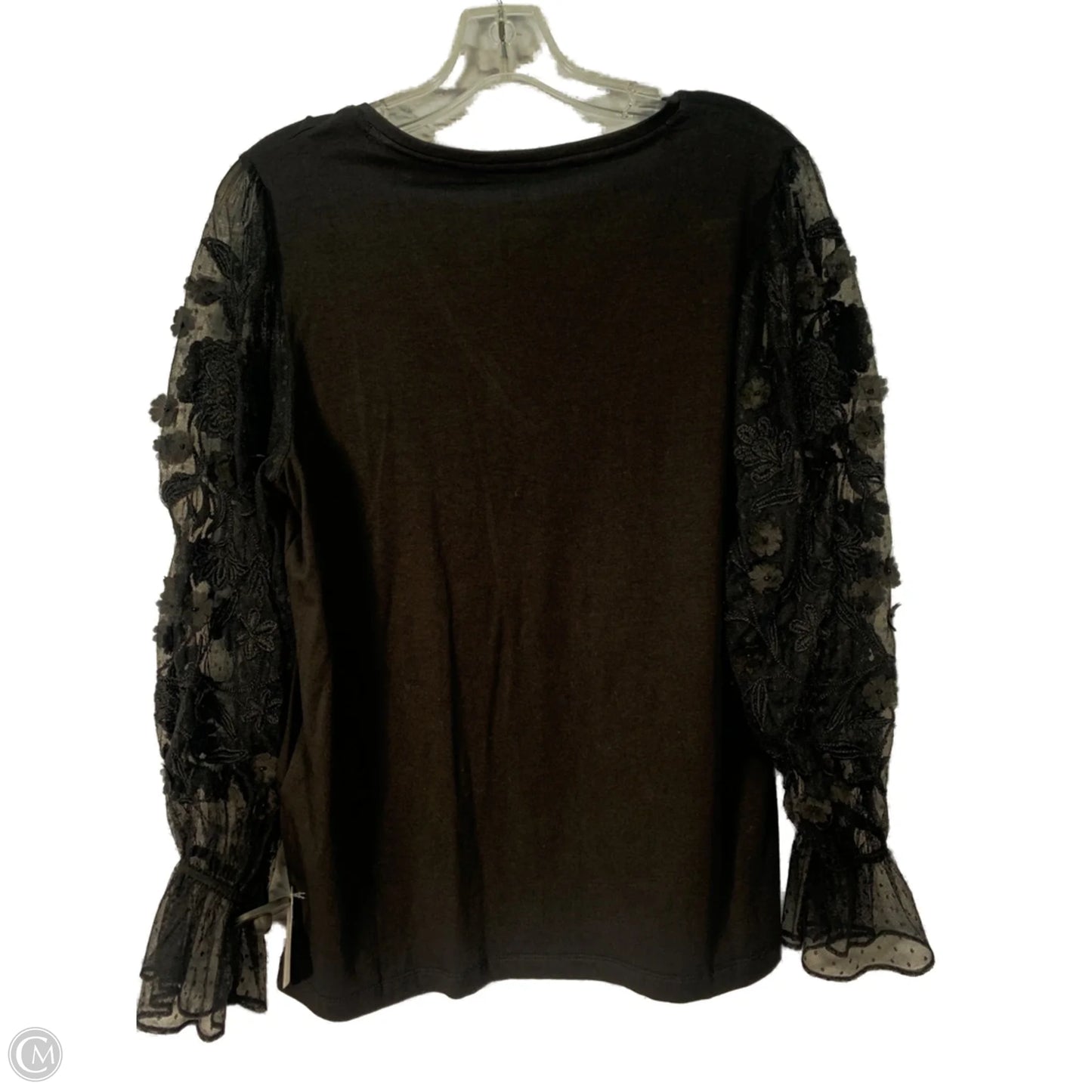 Top Long Sleeve By Chicos In Black, Size: M