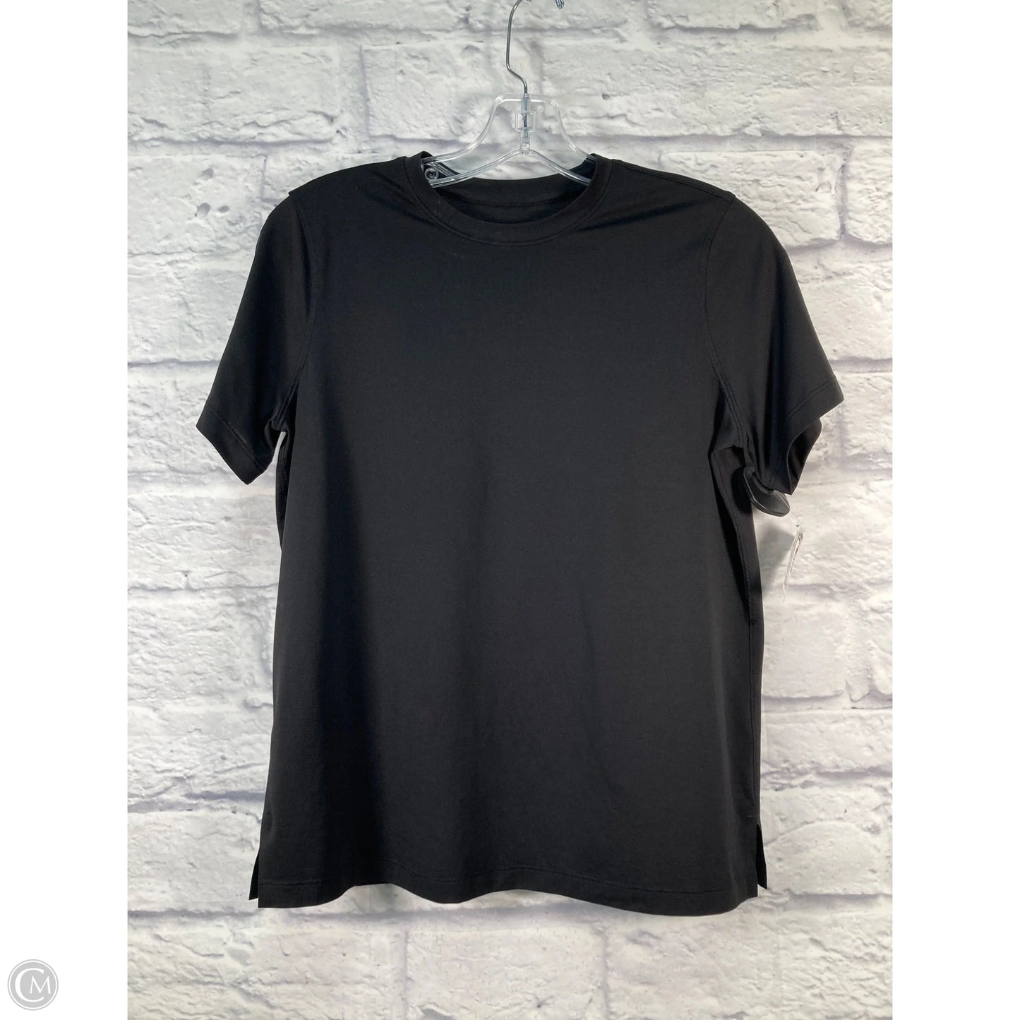 Athletic Top Short Sleeve By Lululemon In Black, Size: S