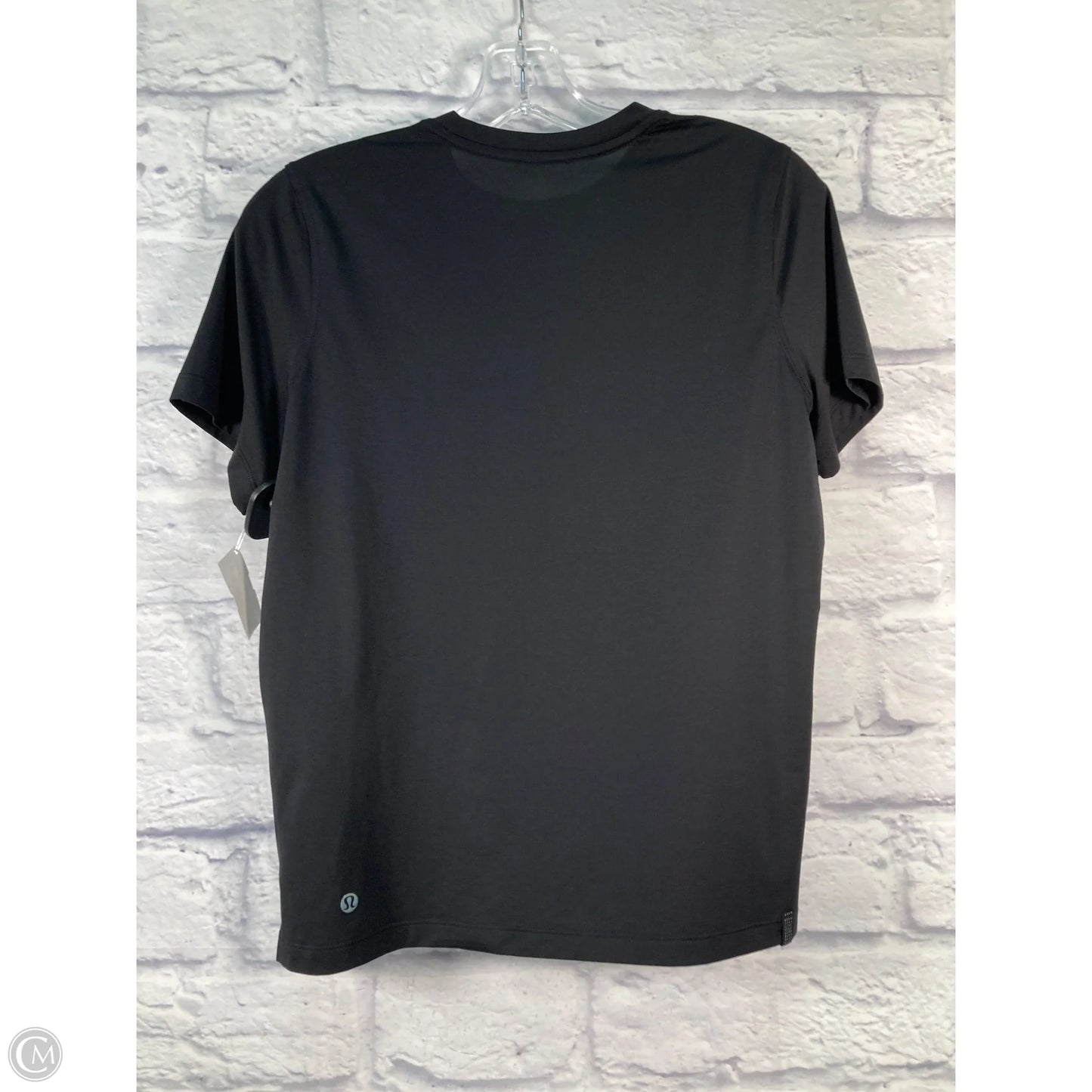 Athletic Top Short Sleeve By Lululemon In Black, Size: S