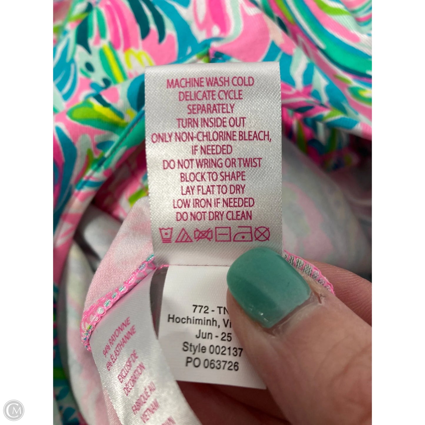 Jumpsuit Designer By Lilly Pulitzer In Green & Pink, Size: S