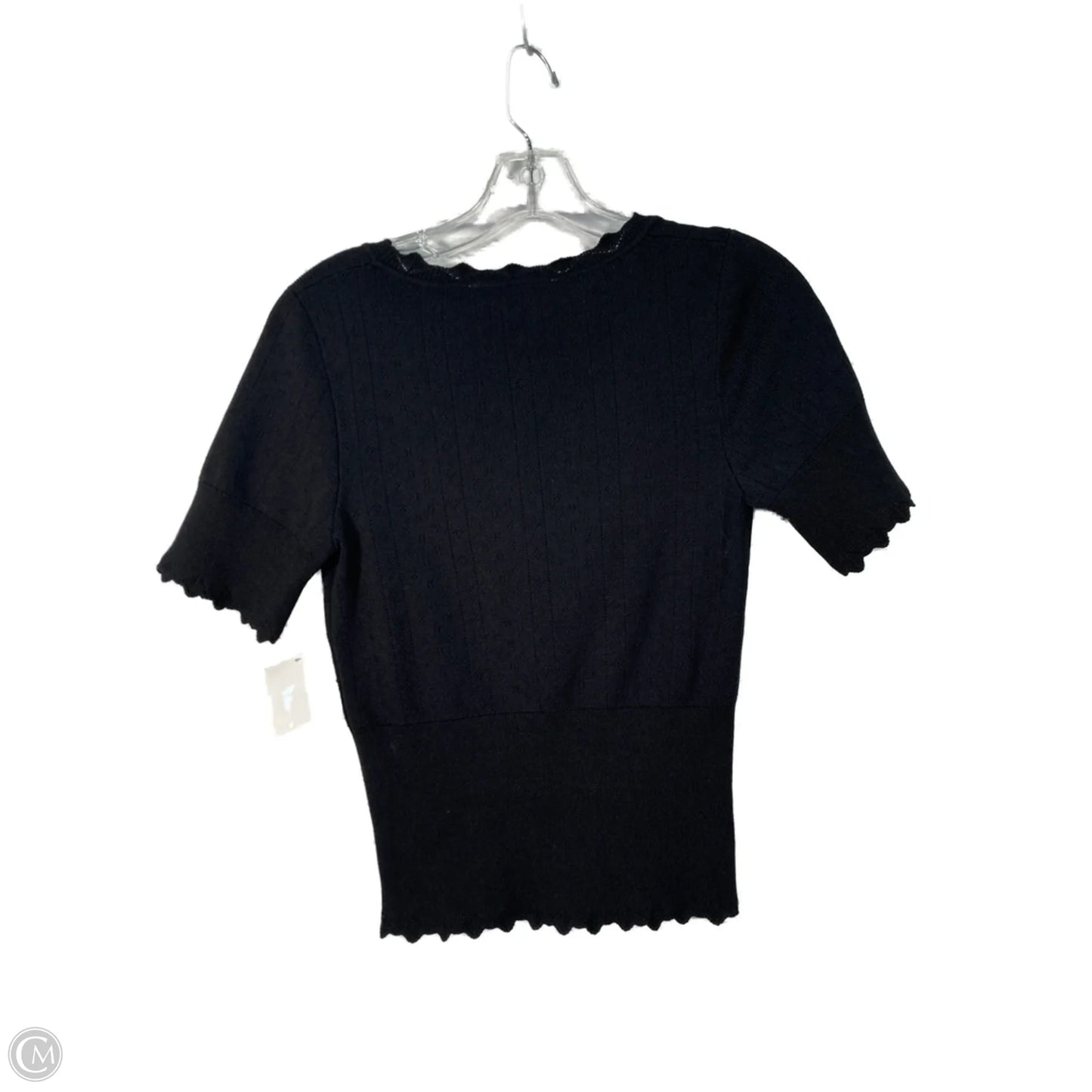 Top Short Sleeve By Zara In Black, Size: L
