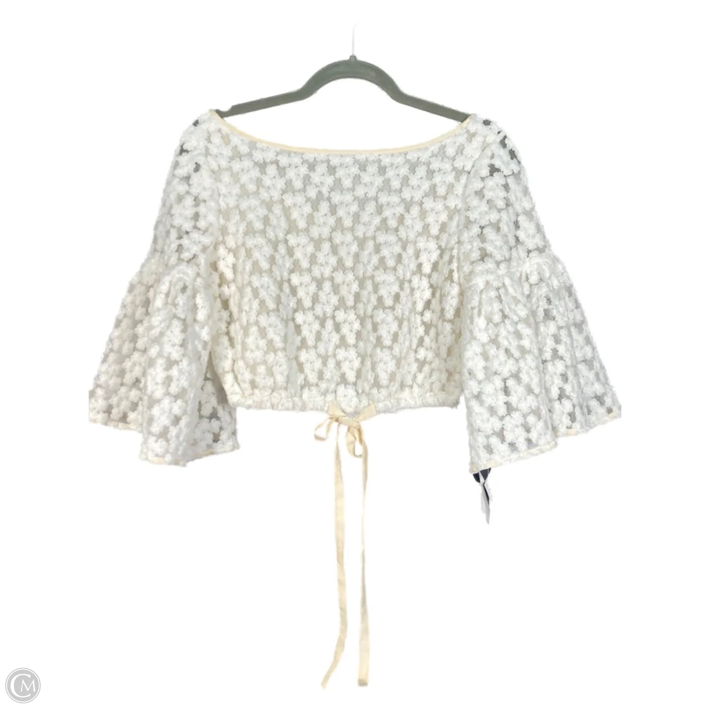 Blouse Designer By Milly In White, Size: S