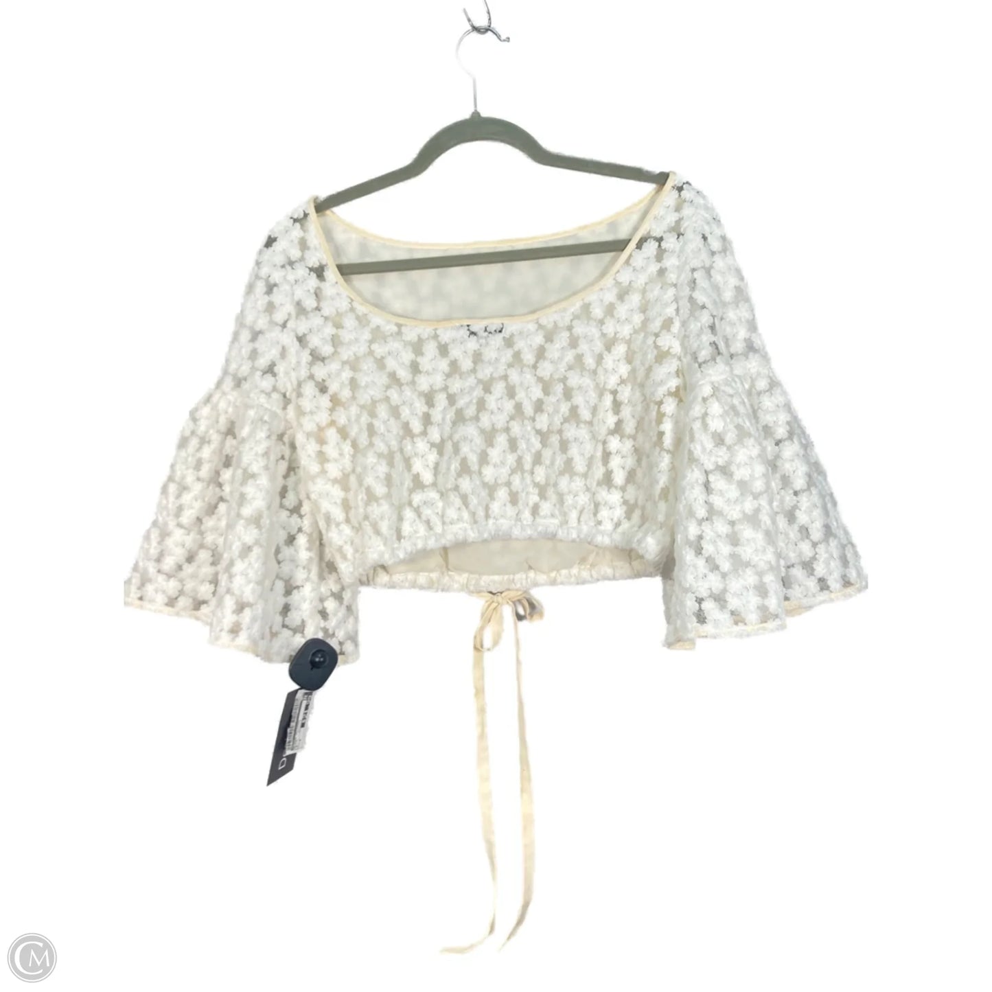 Blouse Designer By Milly In White, Size: S