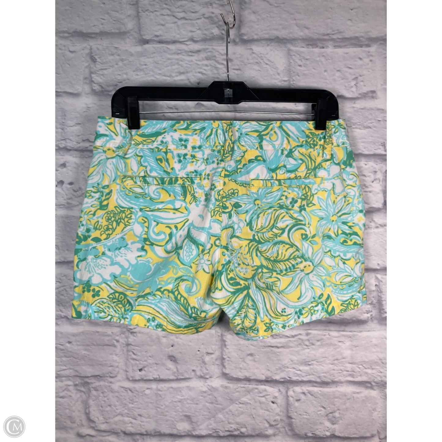Shorts Designer By Lilly Pulitzer In Green & Yellow, Size: 2