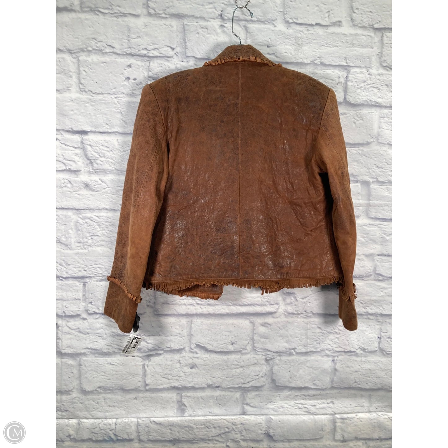 Jacket Leather By Clothes Mentor In Brown, Size: S