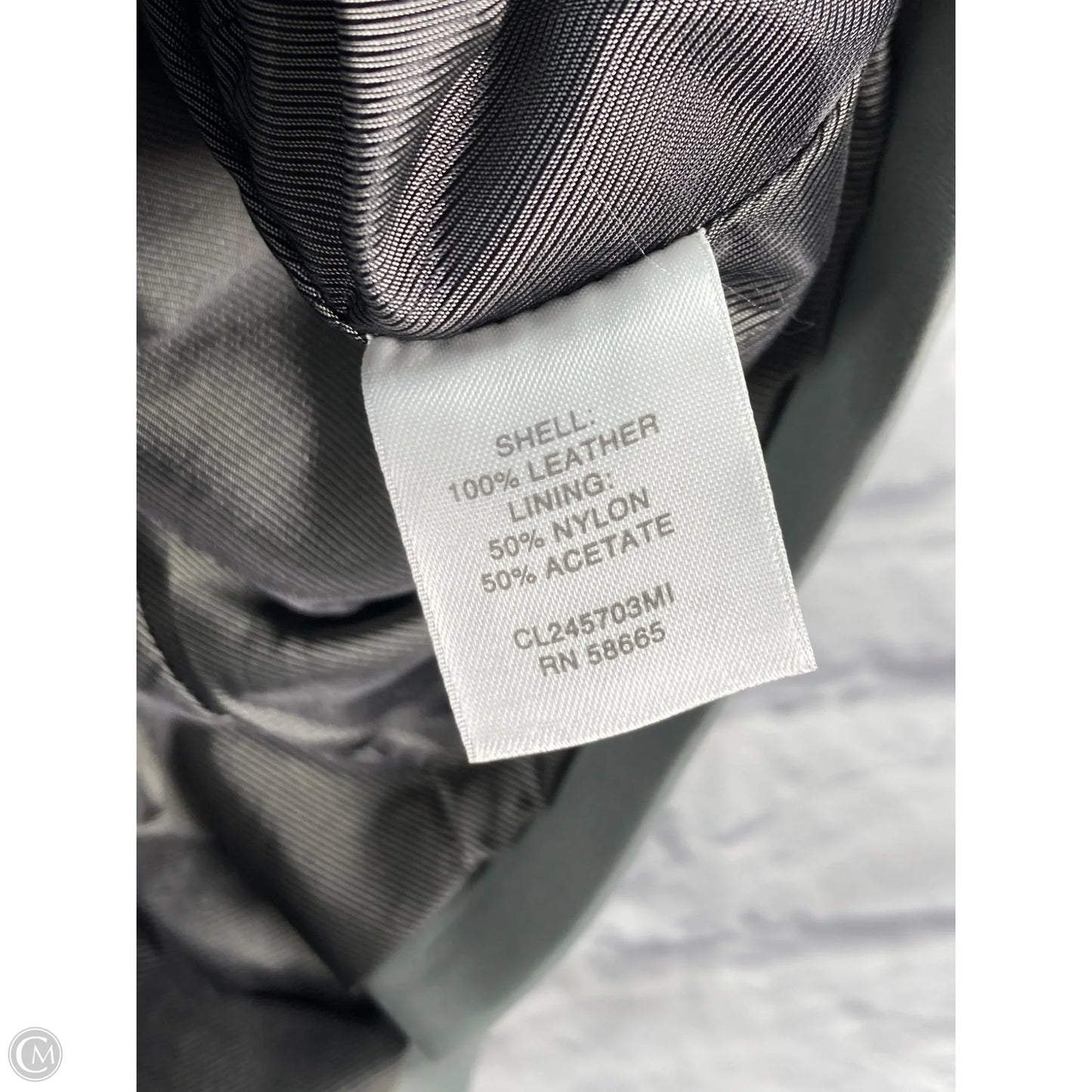 Jacket Leather By Classiques Entier In Grey, Size: L