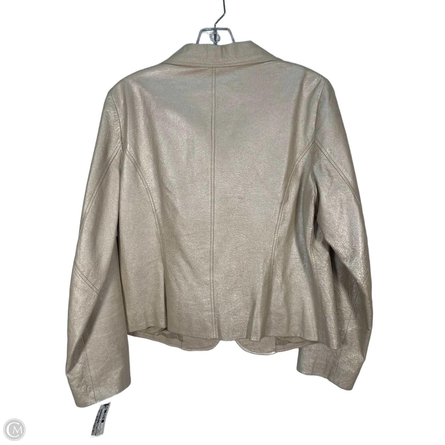 Jacket Leather By Karen Kane In Cream, Size: M