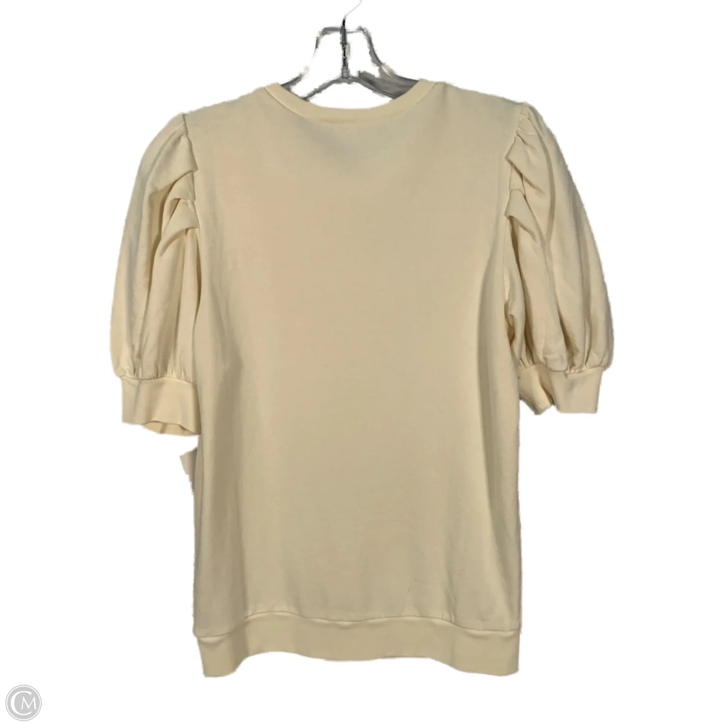 Top Short Sleeve By Frame In Cream, Size: S