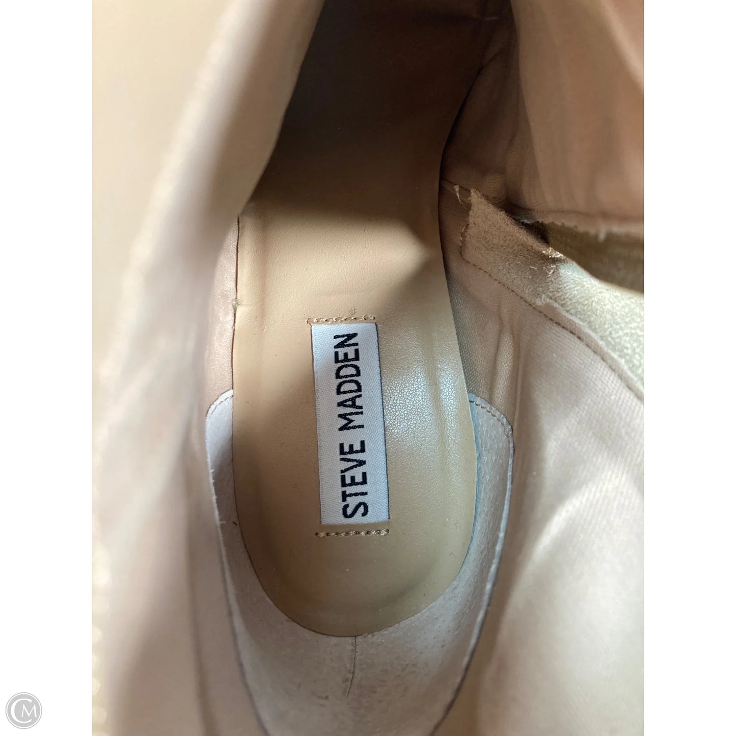 Boots Leather By Steve Madden In Cream, Size: 10