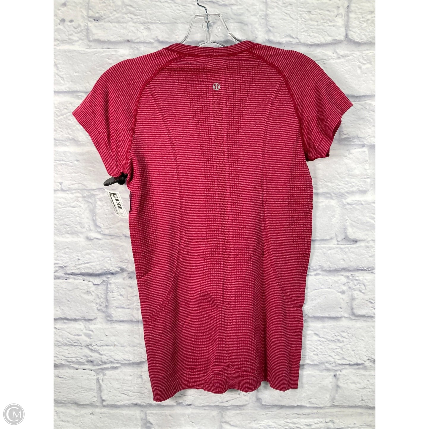 Athletic Top Short Sleeve By Lululemon In Red, Size: S