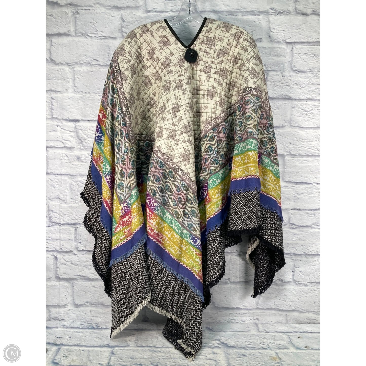 Poncho By Anthropologie In Multi-colored, Size: Osfm
