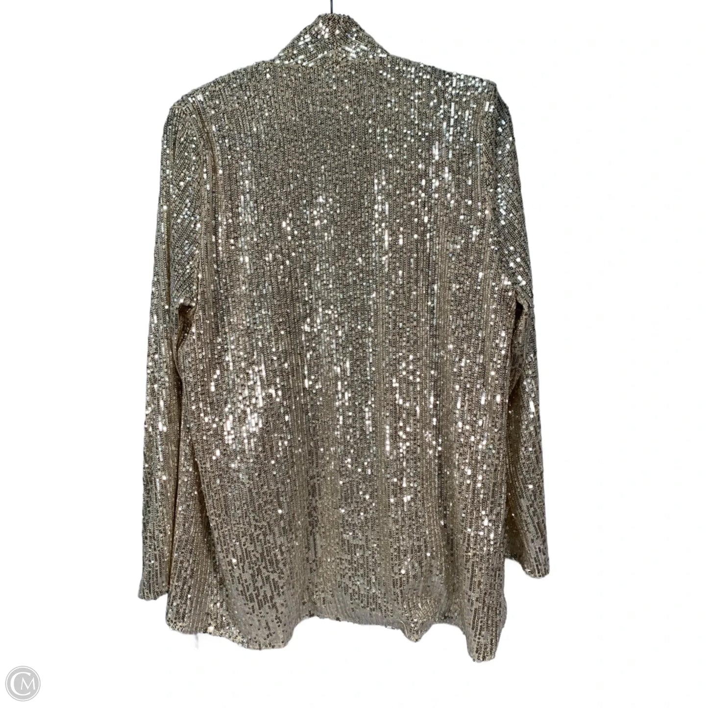 Cardigan By Vine & Love In Cream & Silver, Size: Small