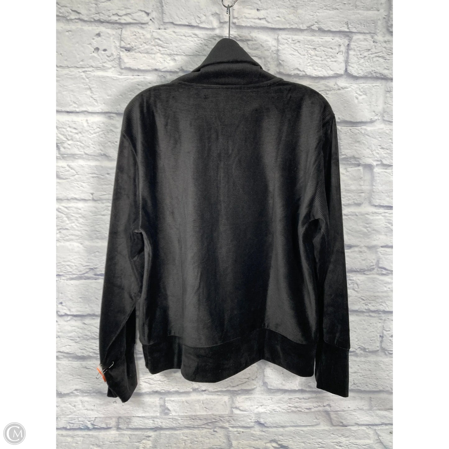 Sweatshirt Designer By Halston In Black & Gold, Size: M