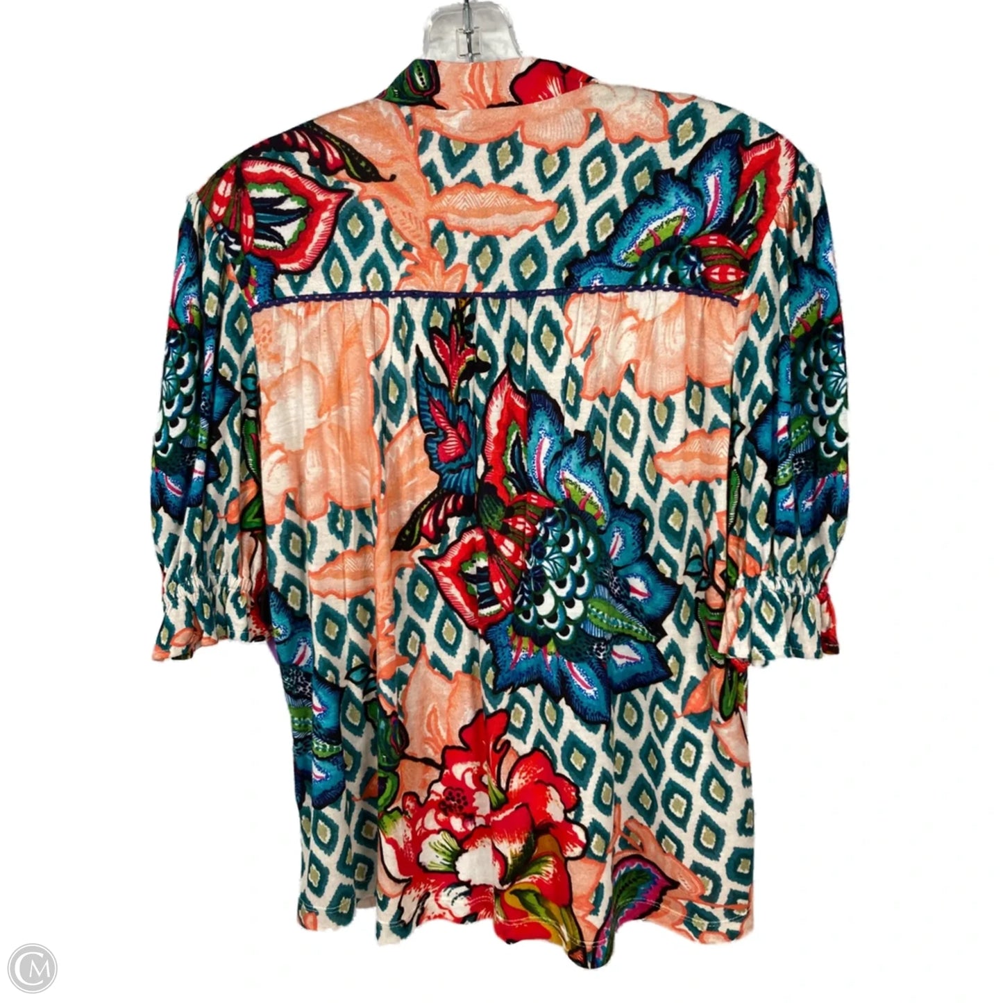 Blouse Short Sleeve By Bl-nk In Multi-colored, Size: Xxs