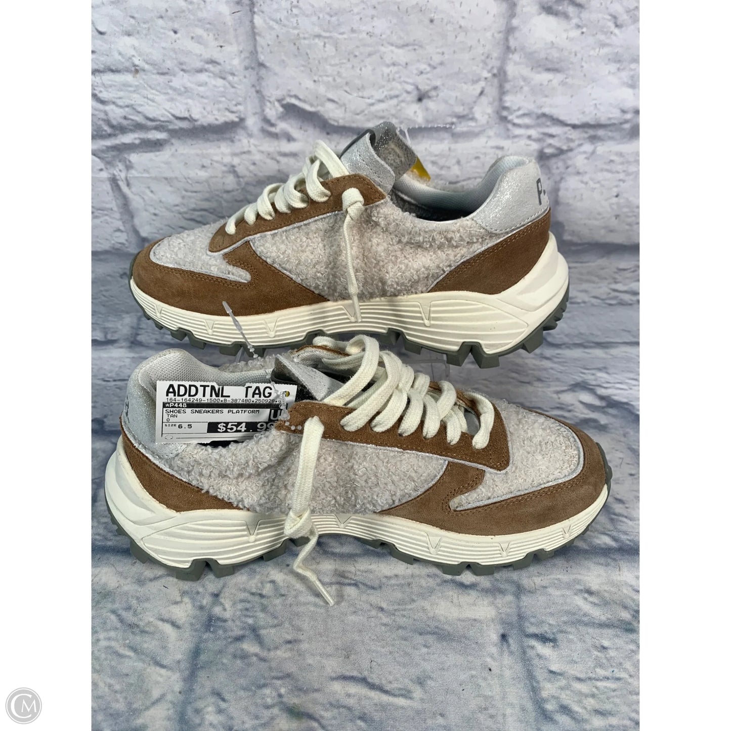 Shoes Sneakers Platform By P448 In Tan, Size: 6.5