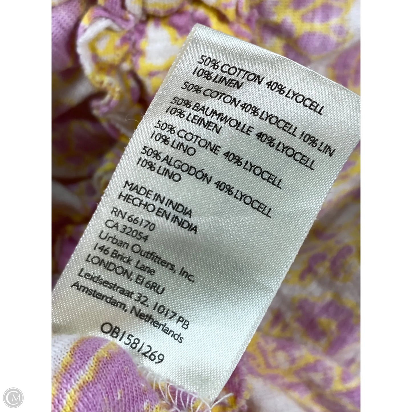 Top Long Sleeve By Free People In Cream & Pink, Size: L