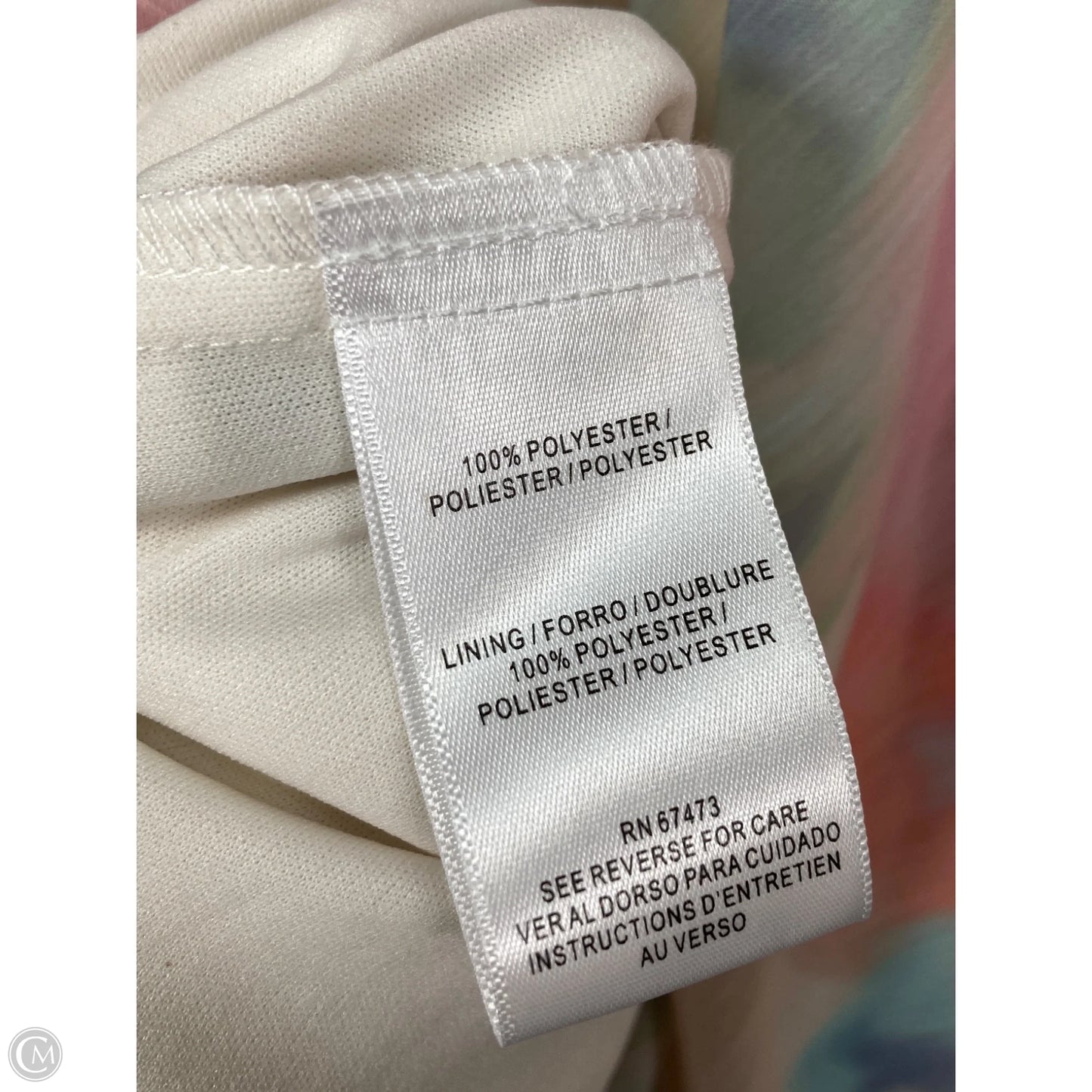 Dress Party Long By Taylor In Cream & Pink, Size: L