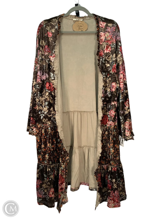 Kimono By Easel In Brown & Gold, Size: M