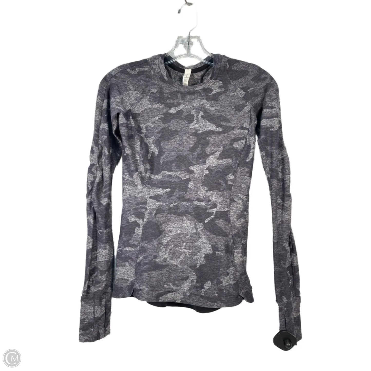 Athletic Top Long Sleeve Crewneck By Lululemon In Camouflage Print, Size: Xs