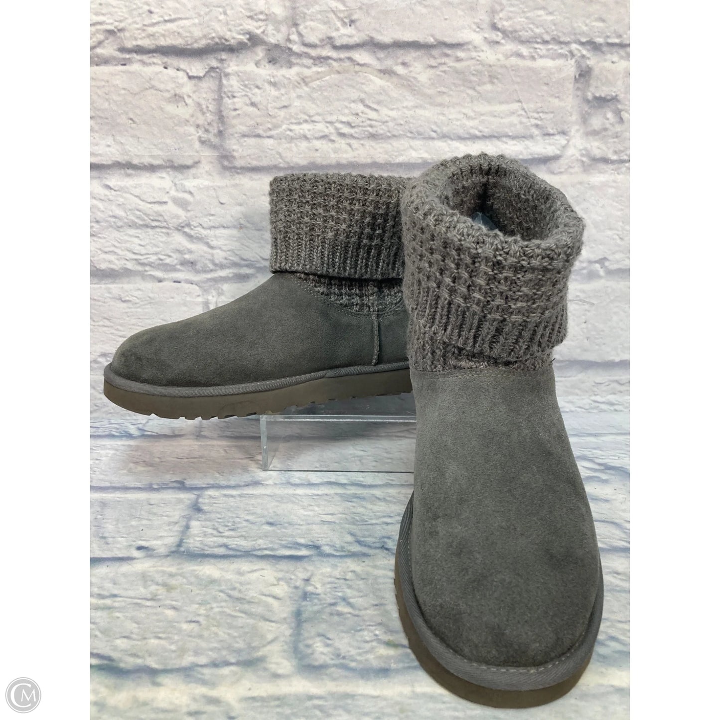 Boots Designer By Ugg In Grey, Size: 11