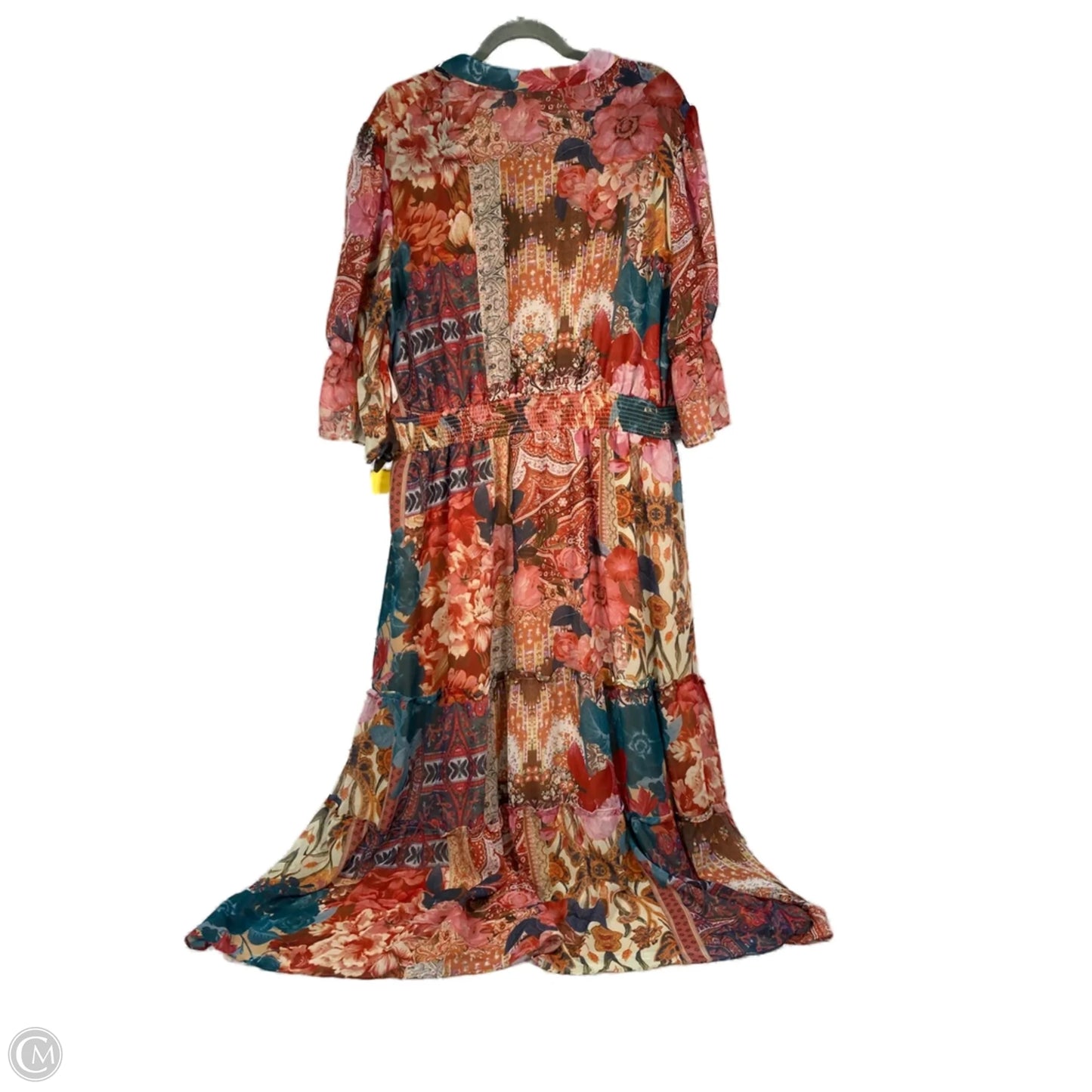 Dress Party Long By Chicos In Orange & Red, Size: Xl
