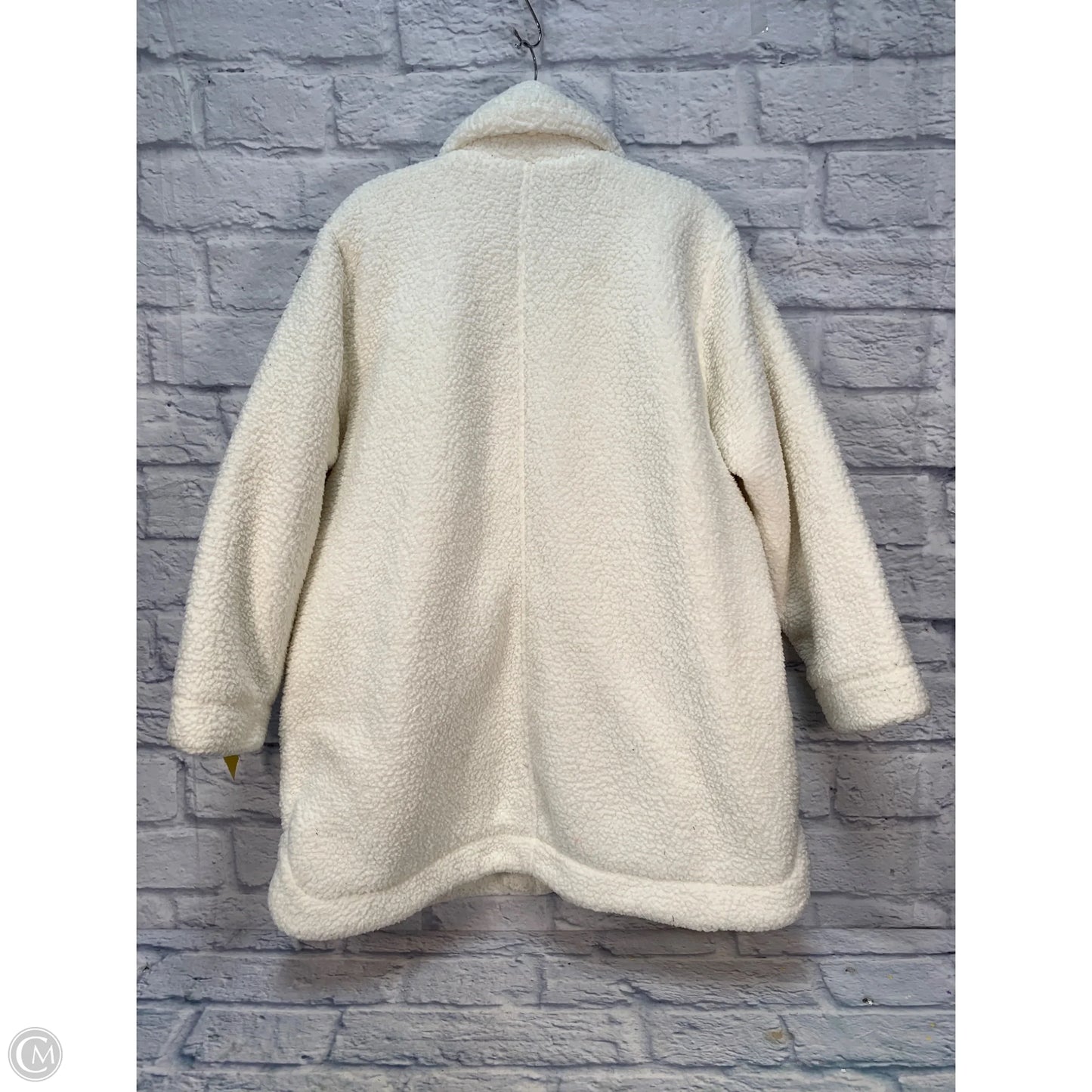 Jacket Faux Fur & Sherpa By Lands End In Cream, Size: 2x