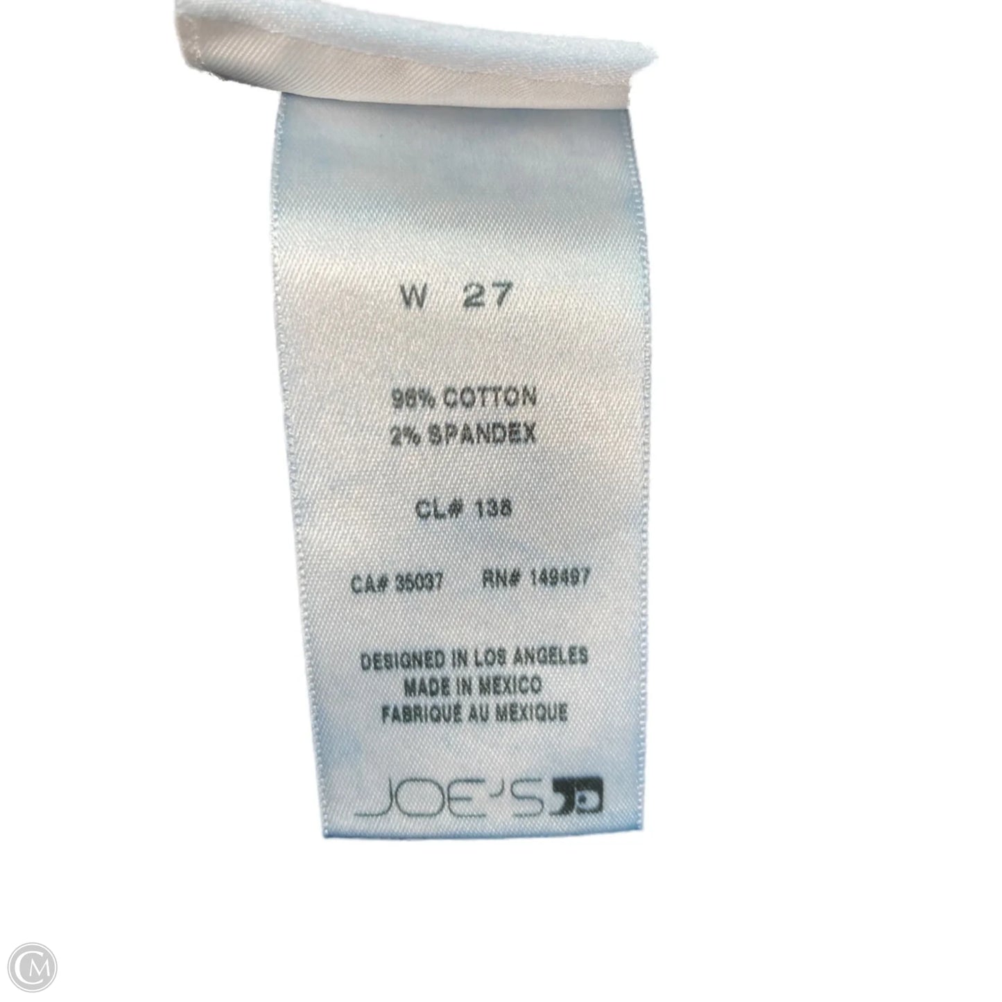 Jeans Cropped By Joes Jeans In Blue Denim, Size: 4