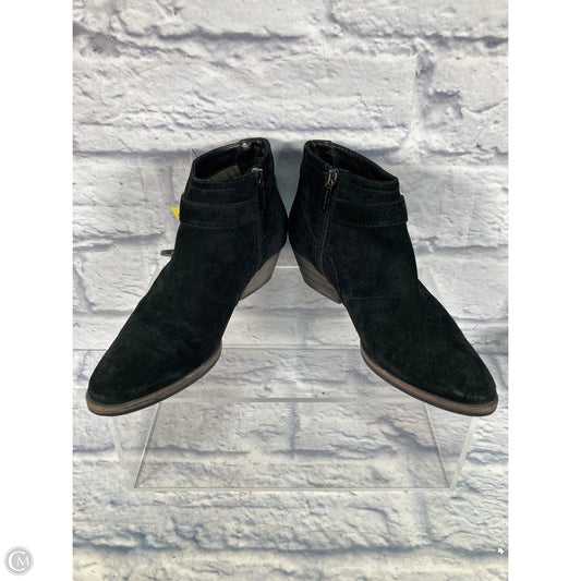 Boots Ankle Heels By Clothes Mentor In Black, Size: 7.5