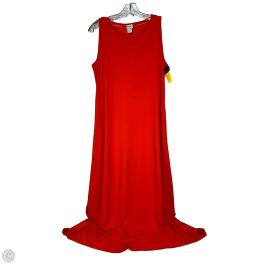 Dress Casual Maxi By Chicos In Orange, Size: M