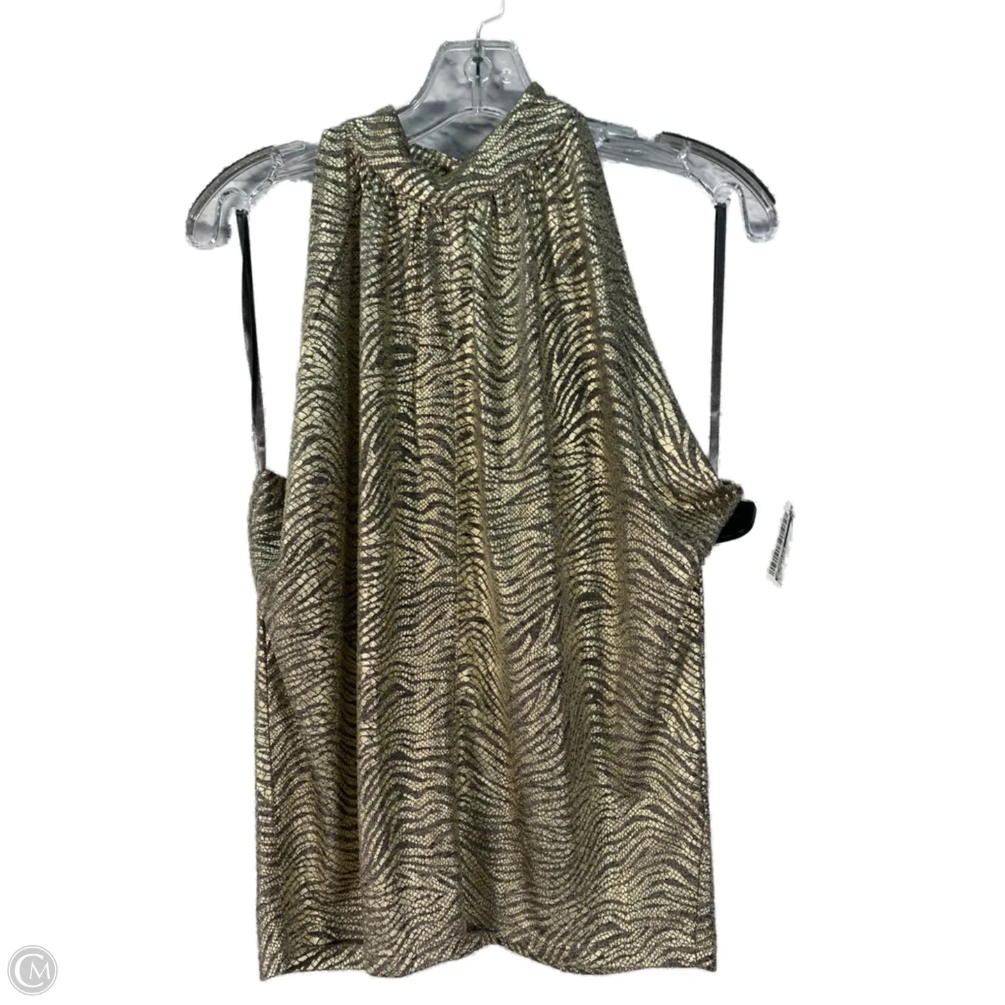 Blouse Sleeveless By Anthropologie In Gold, Size: Xs