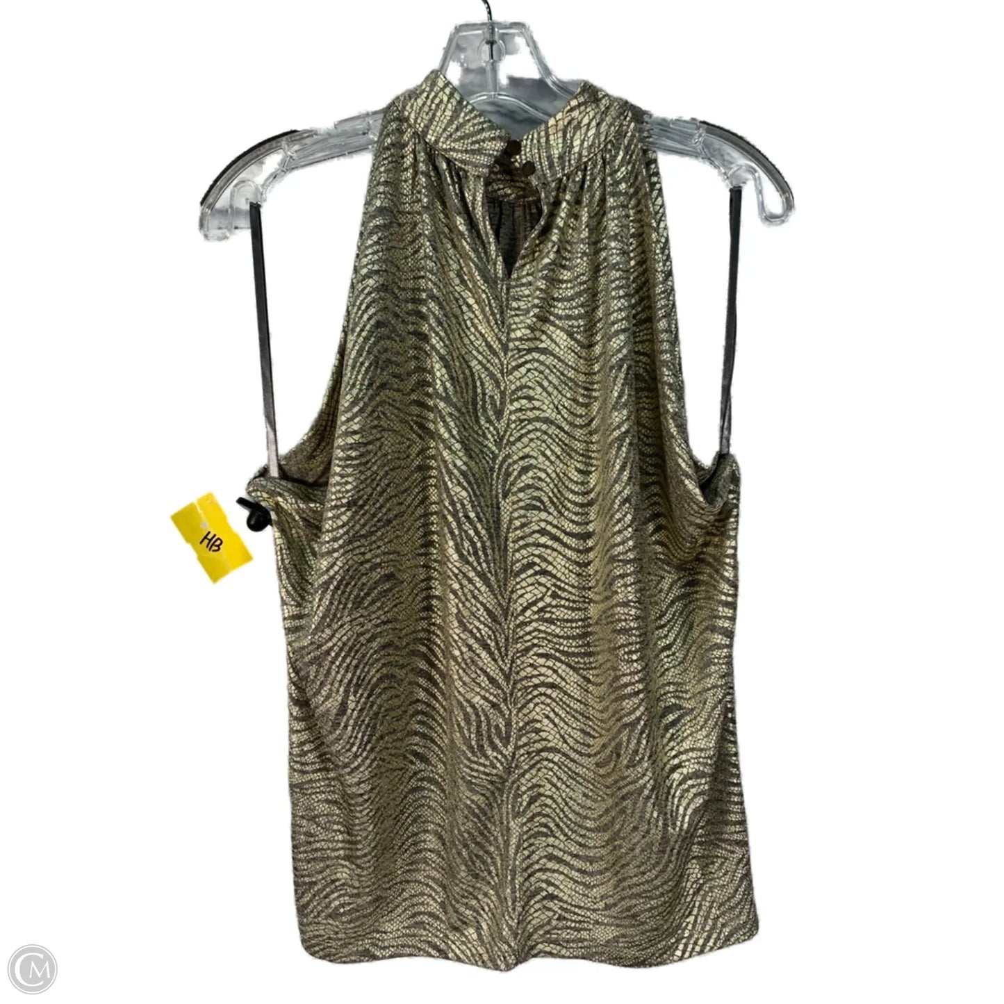 Blouse Sleeveless By Anthropologie In Gold, Size: Xs