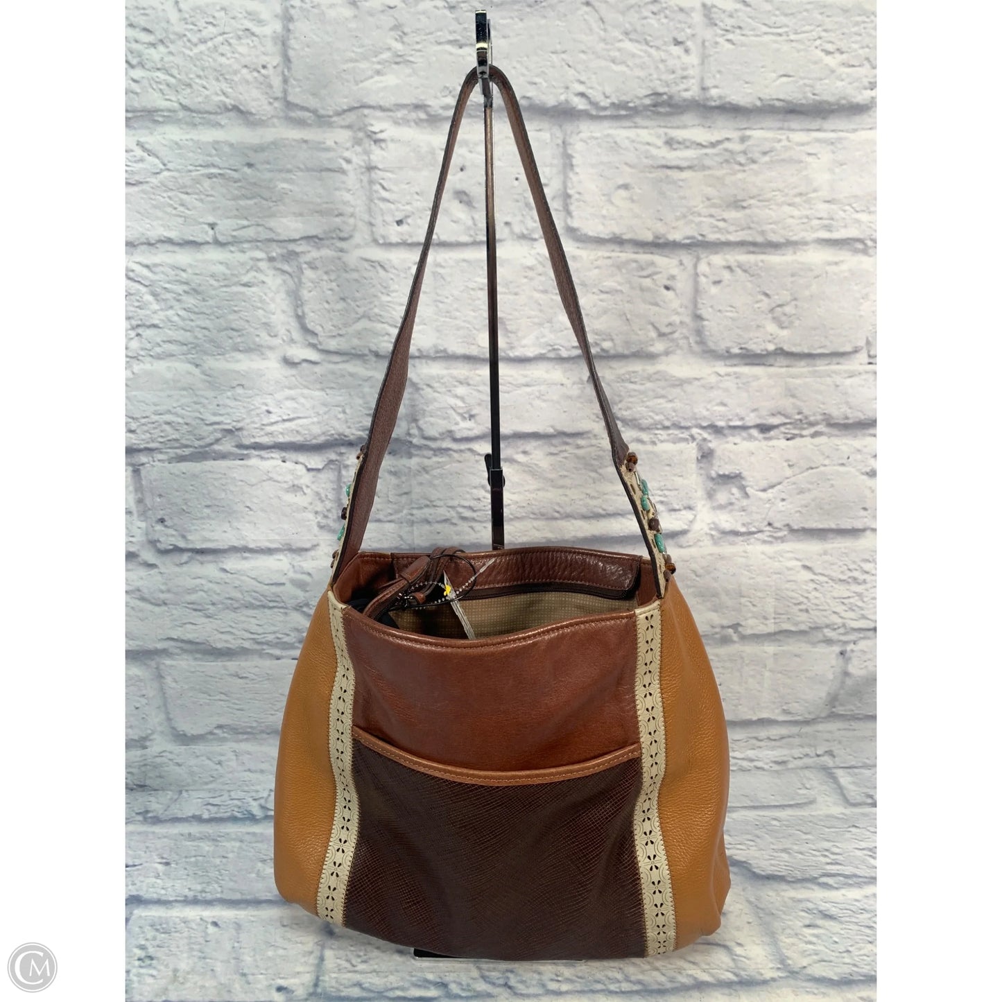 Handbag Leather By Brighton, Size: Medium