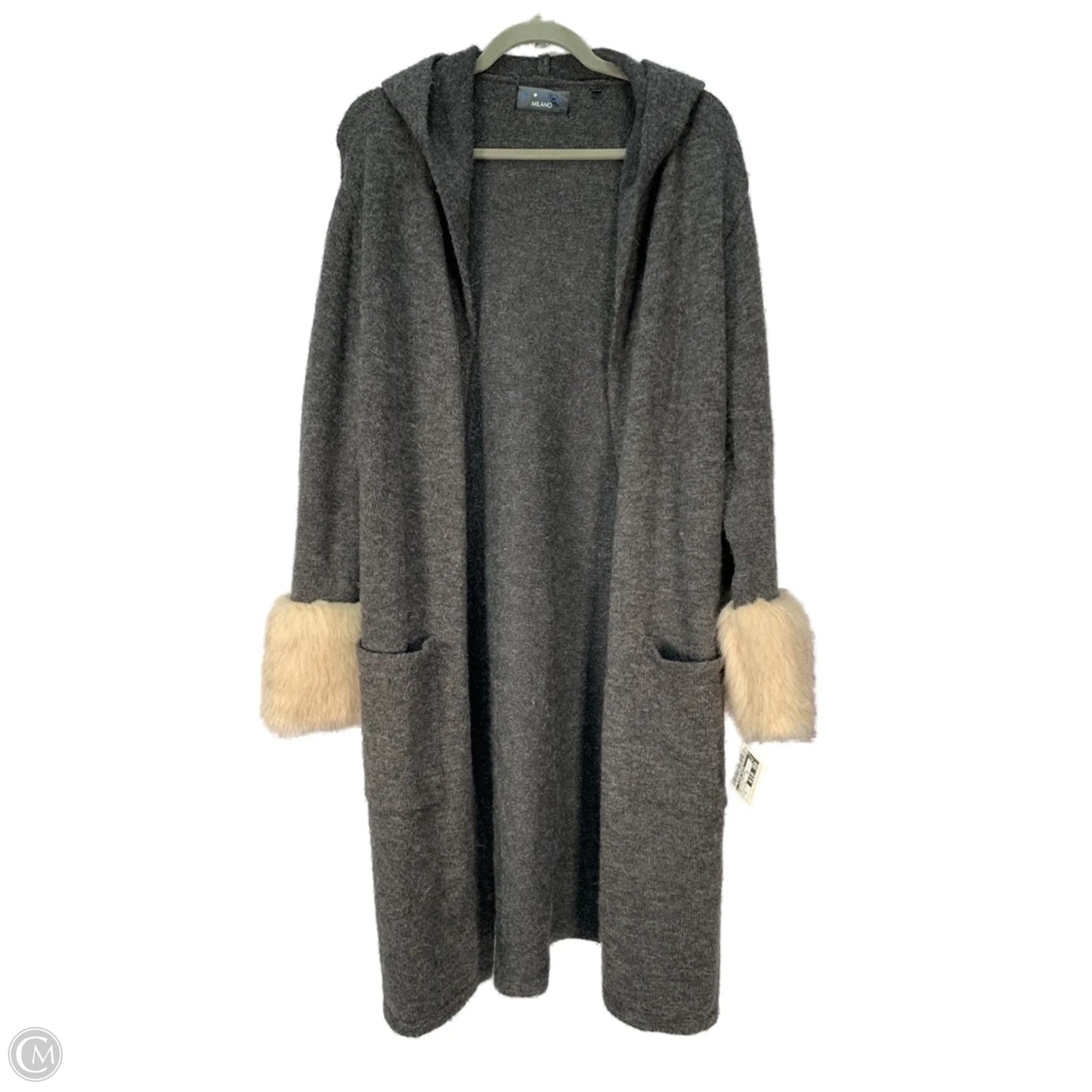 Sweater Cardigan By Clothes Mentor In Grey & Tan, Size: Xl
