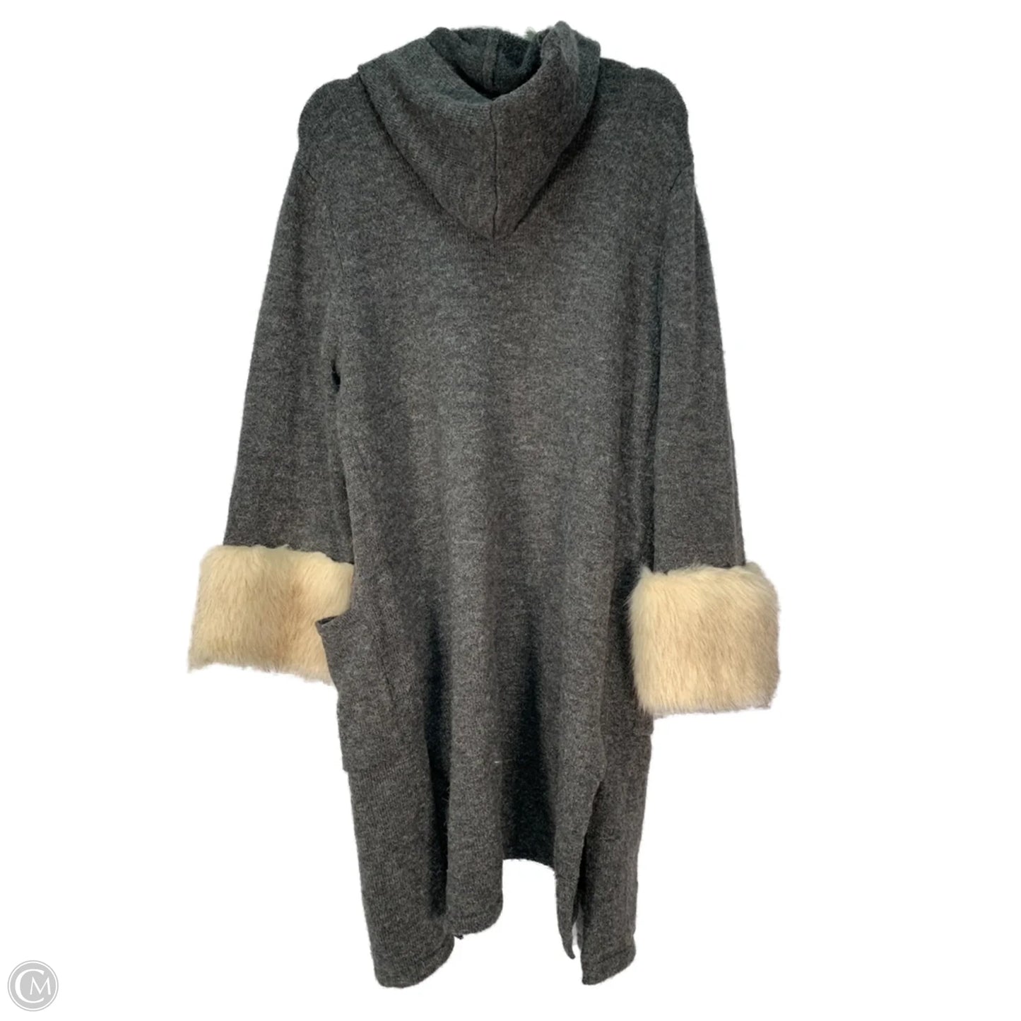 Sweater Cardigan By Clothes Mentor In Grey & Tan, Size: Xl